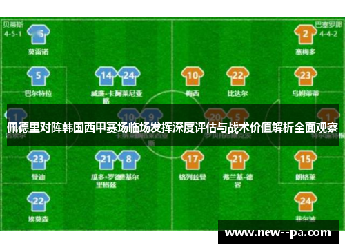 佩德里对阵韩国西甲赛场临场发挥深度评估与战术价值解析全面观察